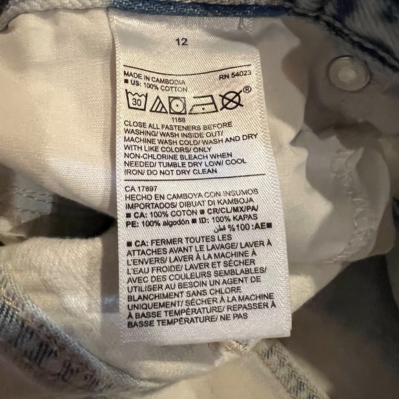 Jean shorts size 12 - Picture 3 of 3